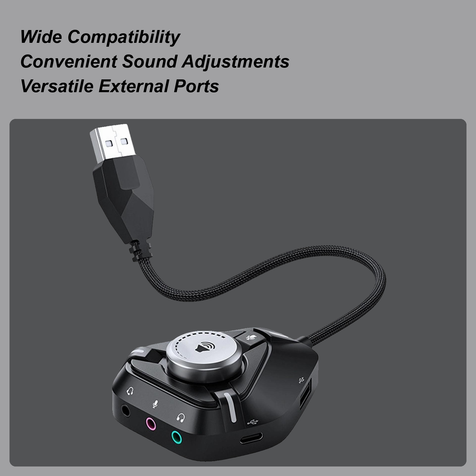 Usb Sound Card External - 6-in-1 External USB Sound Card Type-C