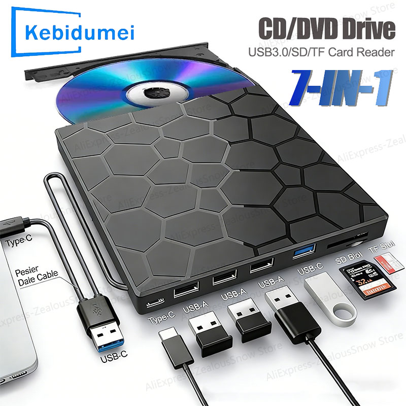 Usb Sound Card External - Portable DVD Player 7 in 1