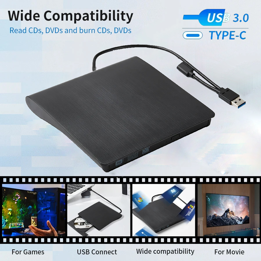 Usb Sound Card External - USB 3.0 Type-C DVD Burner 2-in-1