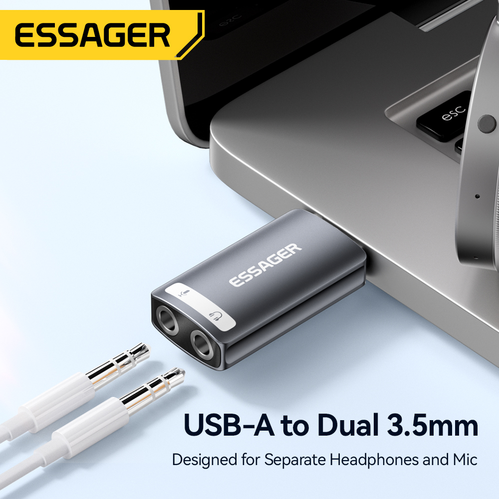 Essager USB Sound Card Externa - Usb Sound Card External recension och pris
