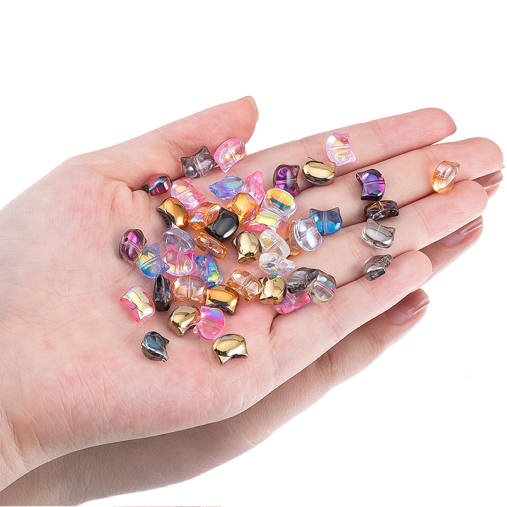 50pcs Colorful Cat Head Glass  - Mobile Electronics Gadgets recension och pris