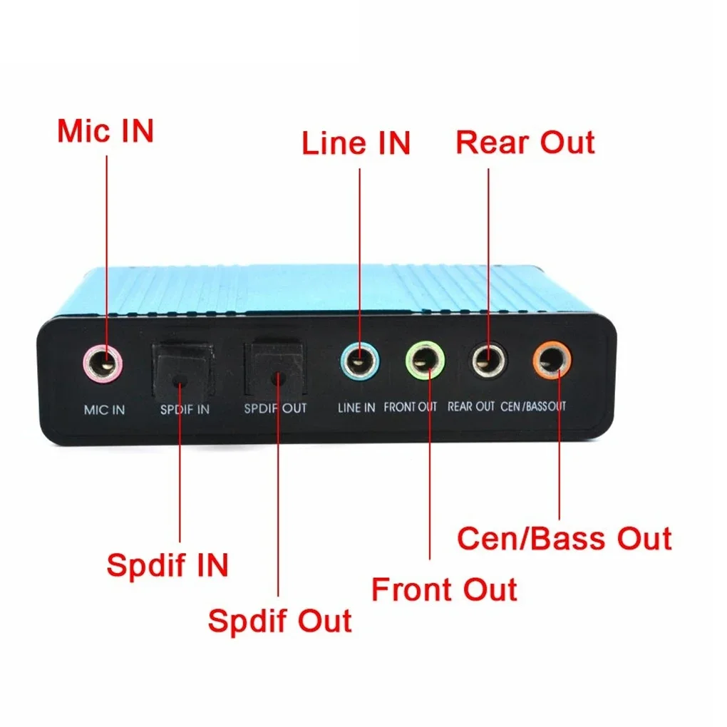 USB 2.0 Sound Card 6 Channel 5 - Usb Sound Card External recension och pris