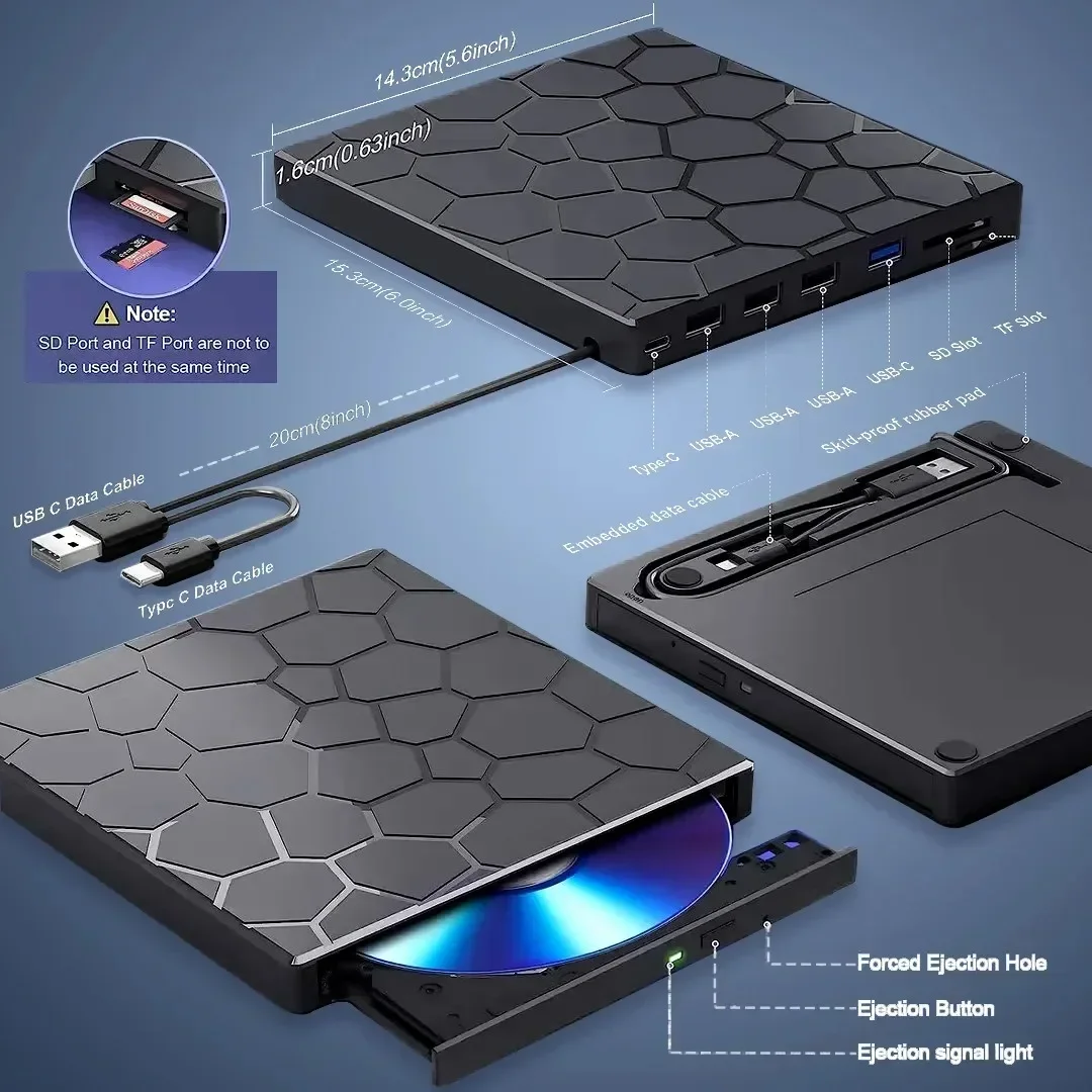 Portable DVD Player 7 in 1 Ext - Usb Sound Card External recension och pris