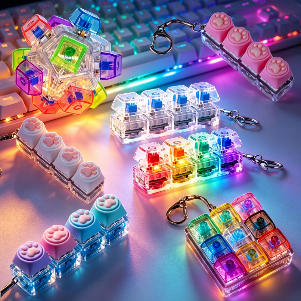 @@LED Keyboard Keychain Fidget - Electronics Gadgets For Kids recension och pris