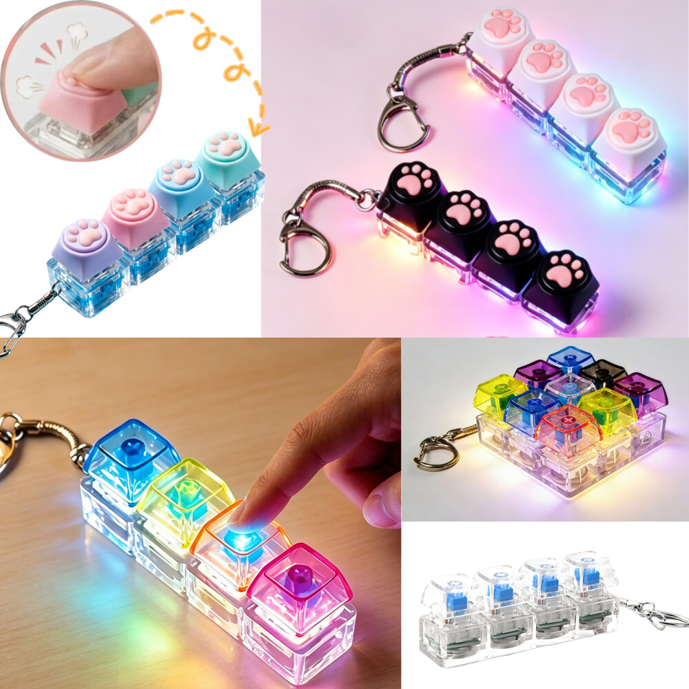 @@LED Keyboard Keychain Fidget - Electronics Gadgets For Kids recension och pris