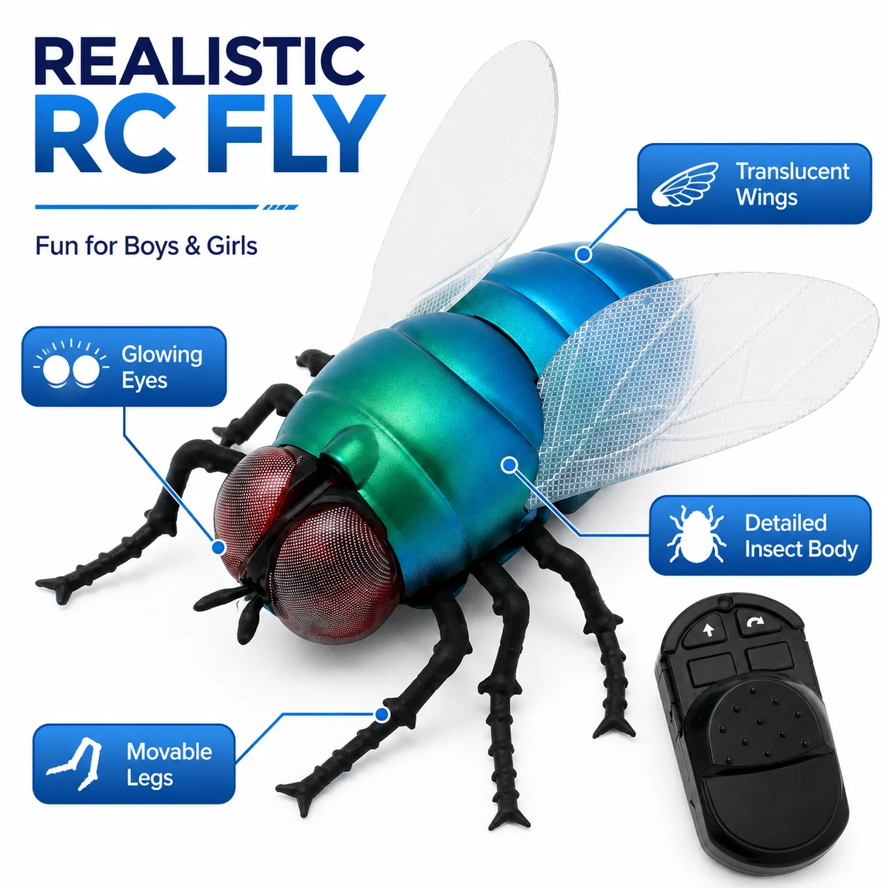 Infrared RC Fly Toy Realistic  - Electronics Gadgets For Kids recension och pris