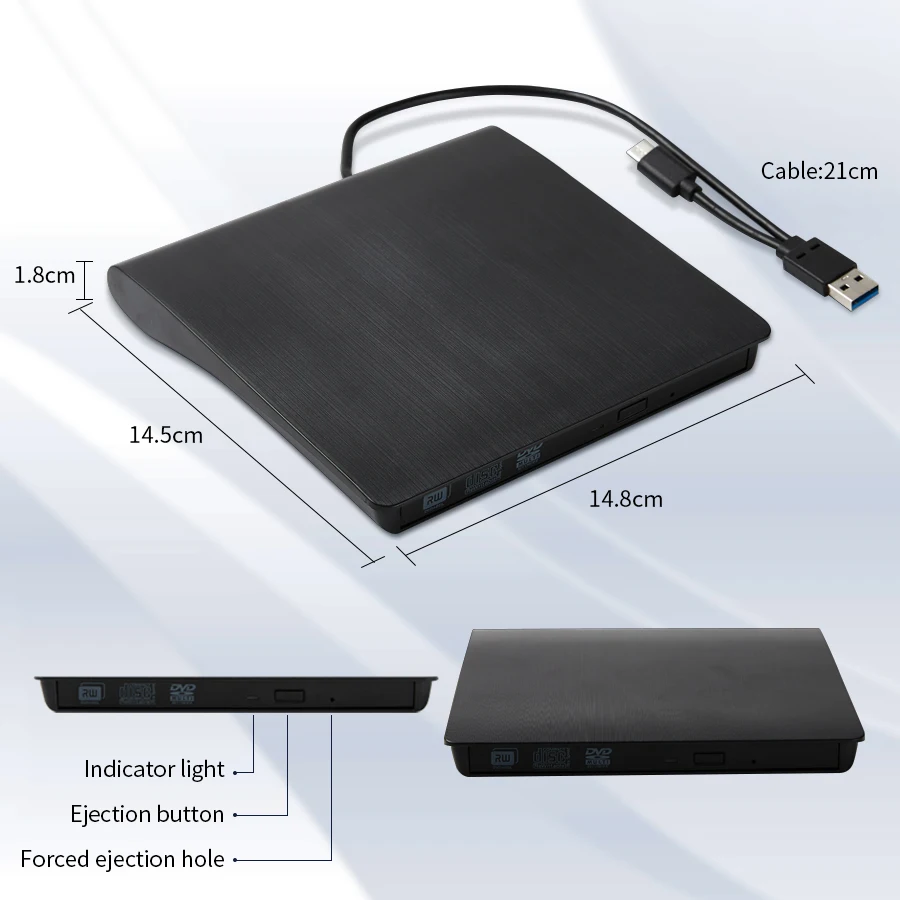 USB 3.0 Type-C DVD Burner 2-in - Usb Sound Card External recension och pris